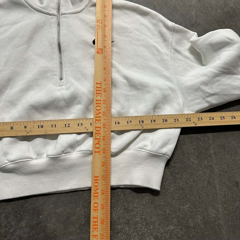 Nike Sportswear Phoenix Fleece Women's 1/2-Zip Cropped Sweatshirt in Sail - Picture 5 of 7